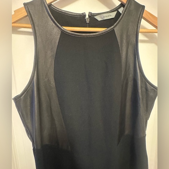 Athleta faux leather sleeveless dress. medium. EUC - Picture 5 of 6